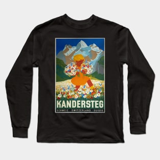 Kandersteg,Switzerland,Ski Poster Long Sleeve T-Shirt